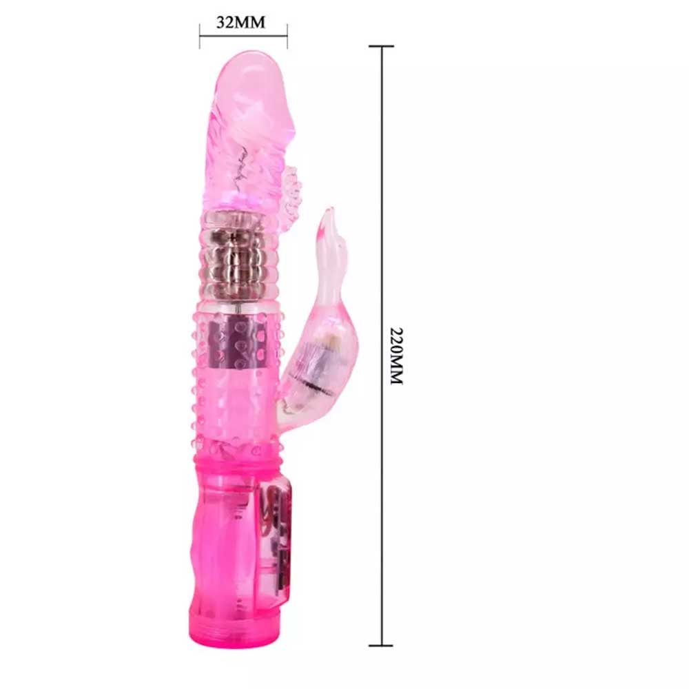 Vibratoare Rabbit Si Punctul G Debra 3-speed vibe 3-speed rotation beads TPR Available color: Pink and Purple Battery: 3AAA