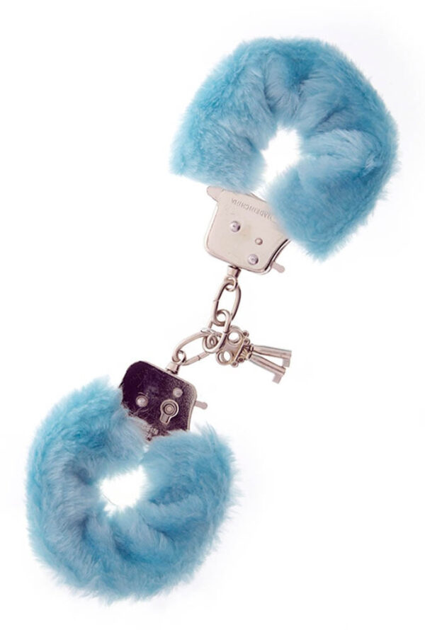 Metal Handcuff With Plush Blue - Catuse