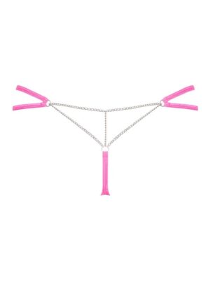 Chainty thong pink L/XL - Chiloti Sexy Pentru Femei