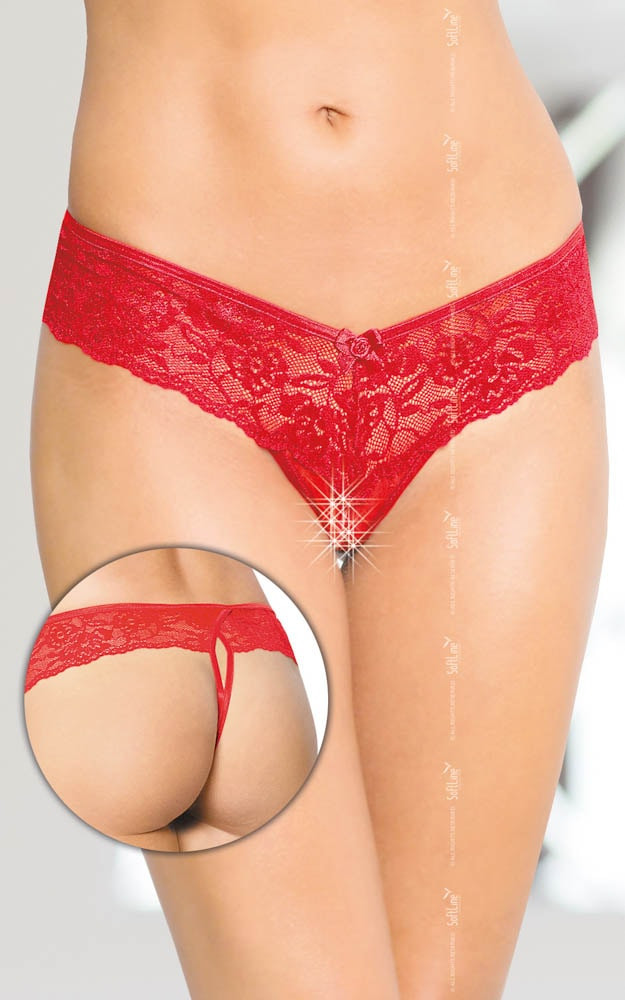 Thongs 2440 - red    S/M - Chiloti Sexy Pentru Femei