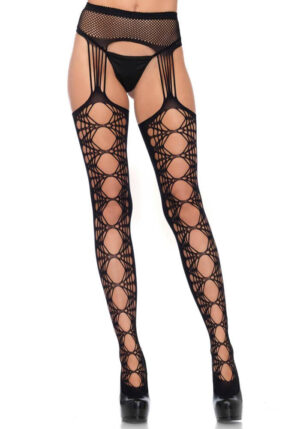 Net opaque stockings black O/S - Ciorapi Sexy