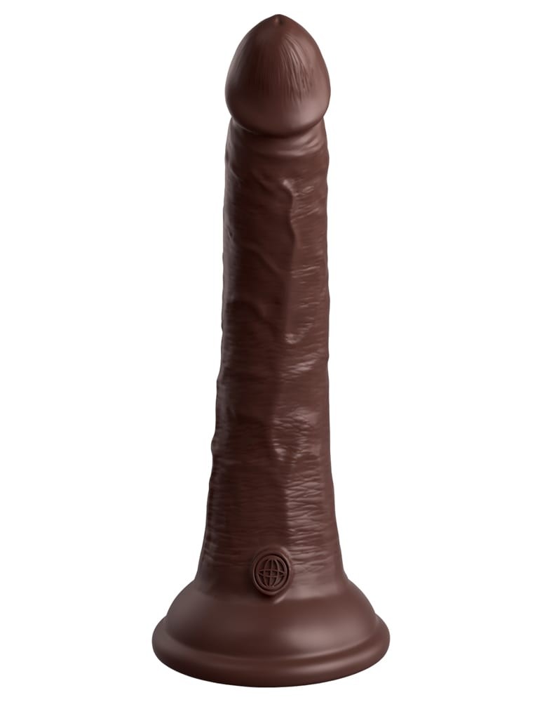 Model 7" Dual Density Silicone Cock  Brown