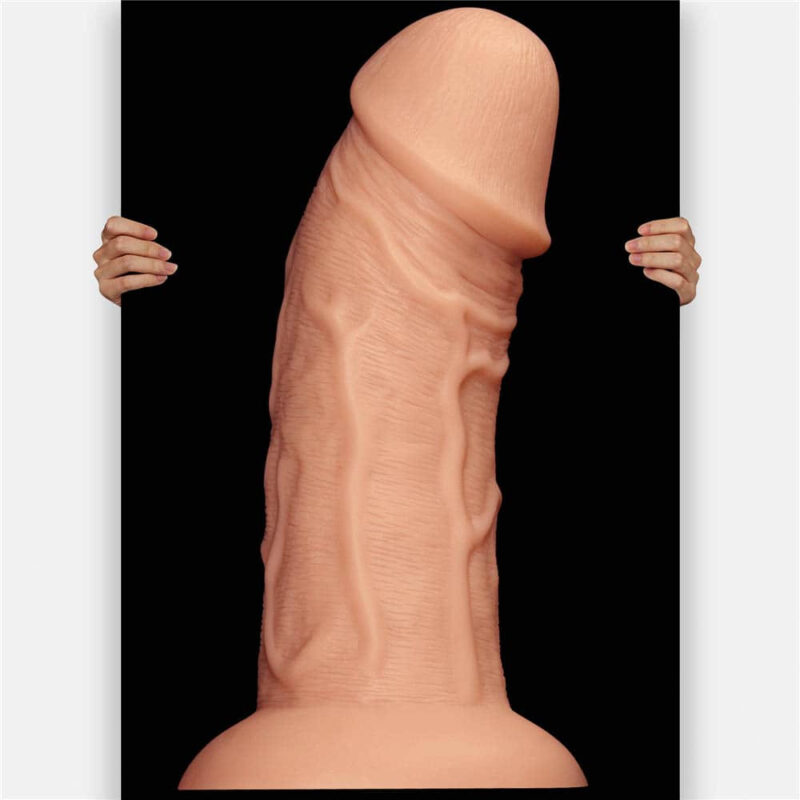 9.5'' Realistic Curved Dildo Flesh Avantaje