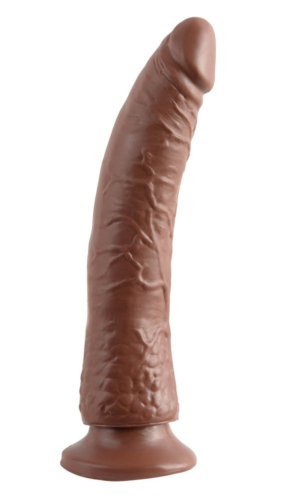 Basix Rubber Works Slim 7 inch With Suction Cup Brown - Dildo
