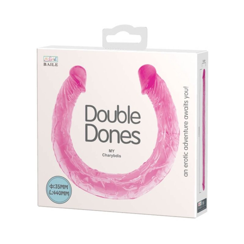 Dildo Cu Două Capete Double Dong Pink 2