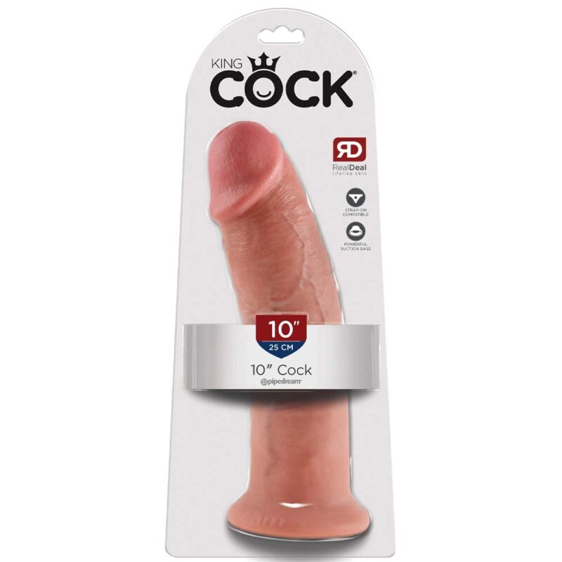 King Cock 10 inch Cock Dildo Cu Ventuza Culoare Flesh