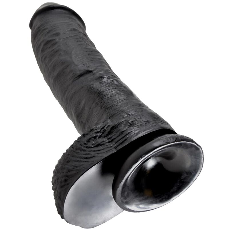 Dildo Pipedream King Cock King Cock 10 inch Cock With Balls Black