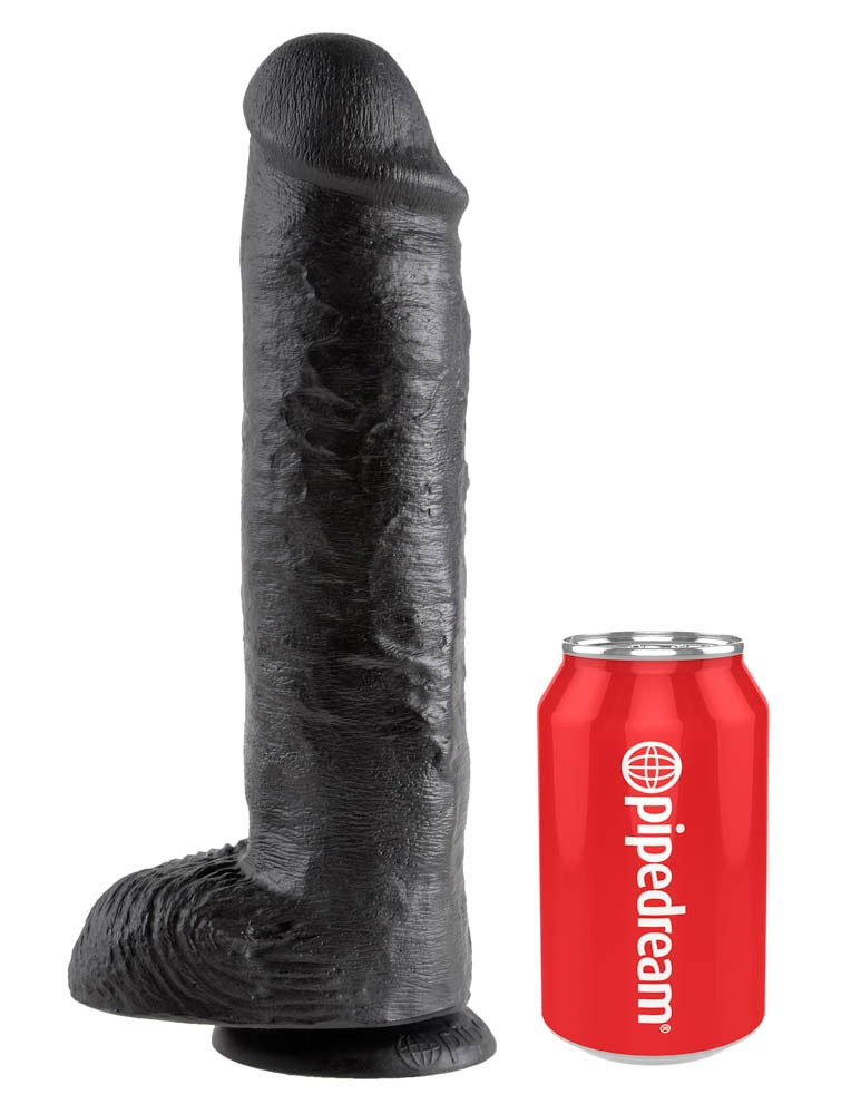 Model King Cock 11 inch Cock With Balls Black
