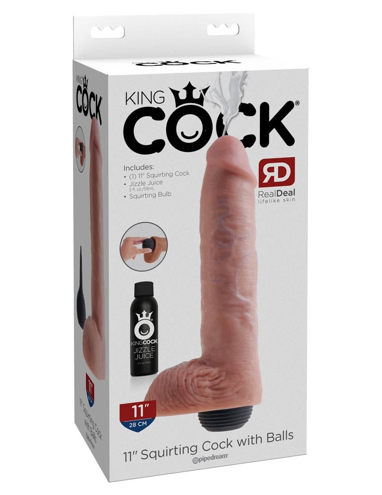 Model King Cock 11 inch Squirting Cock With Balls