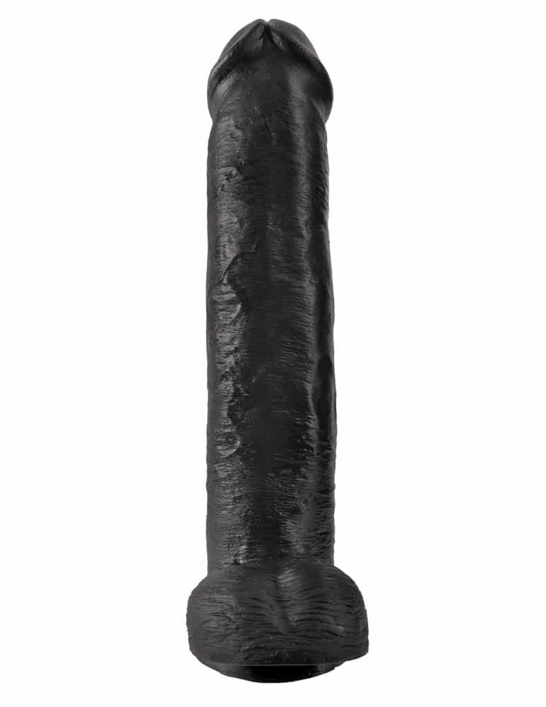 Dildo Cu Testicule King Cock 15 inch Cock With BallsÂ Black