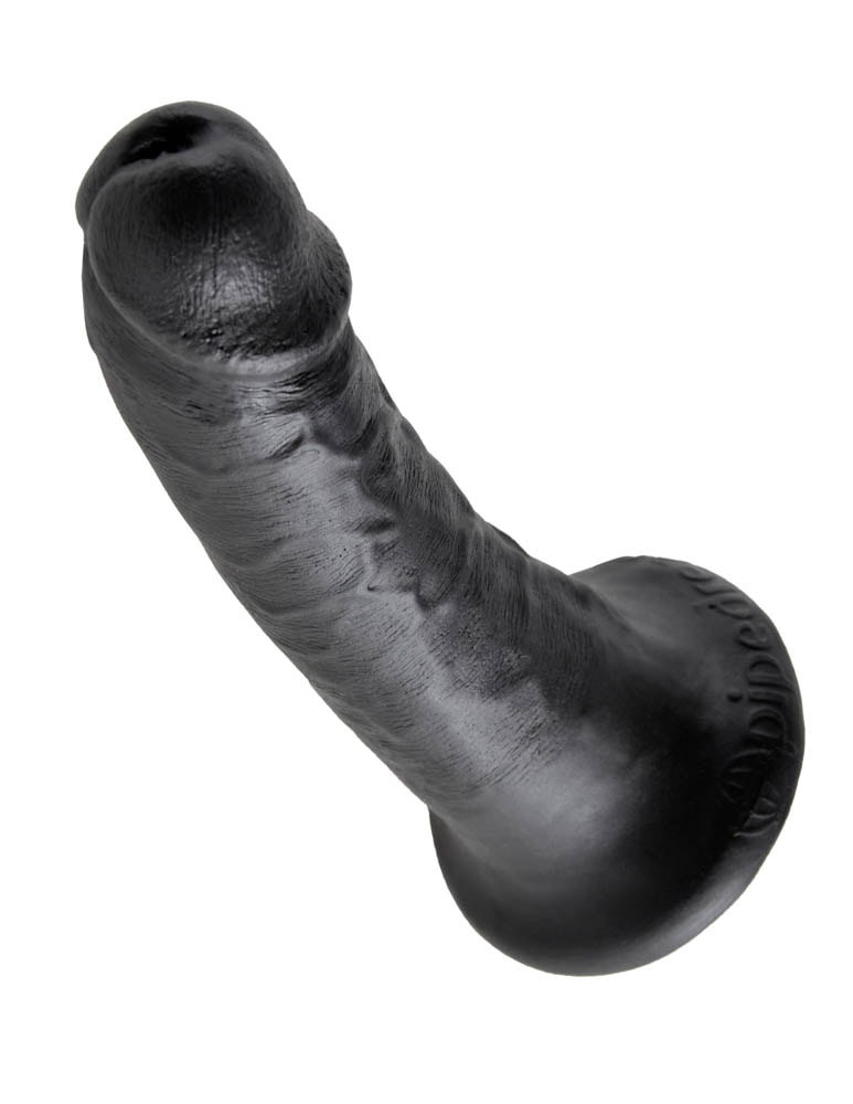 Dildo Cu Ventuza King Cock 6 inch Cock Black
