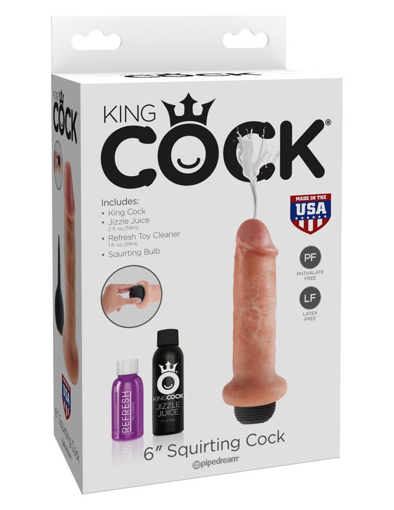 Model King Cock 6 inch Squirting Cock Flesh