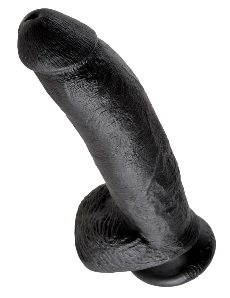 Model King Cock 9 inch Cock With Balls Black