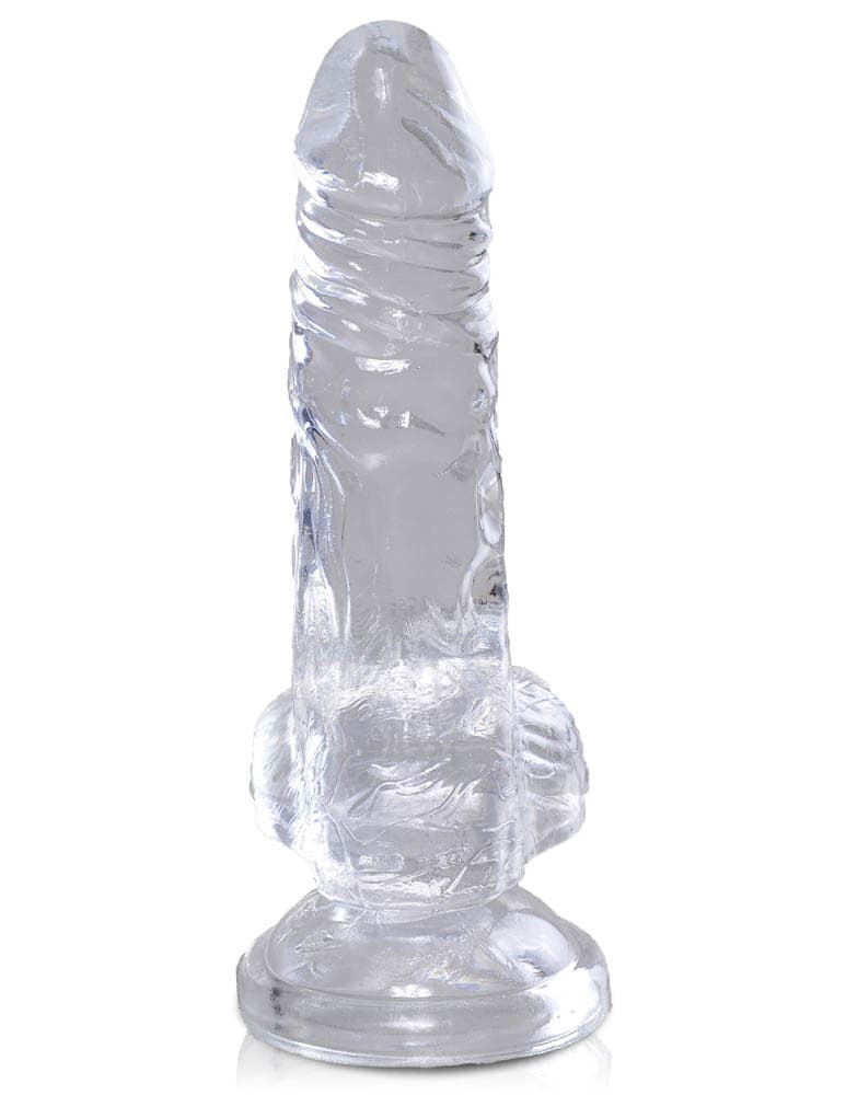 Model King Cock Clear 4" Cock with Balls