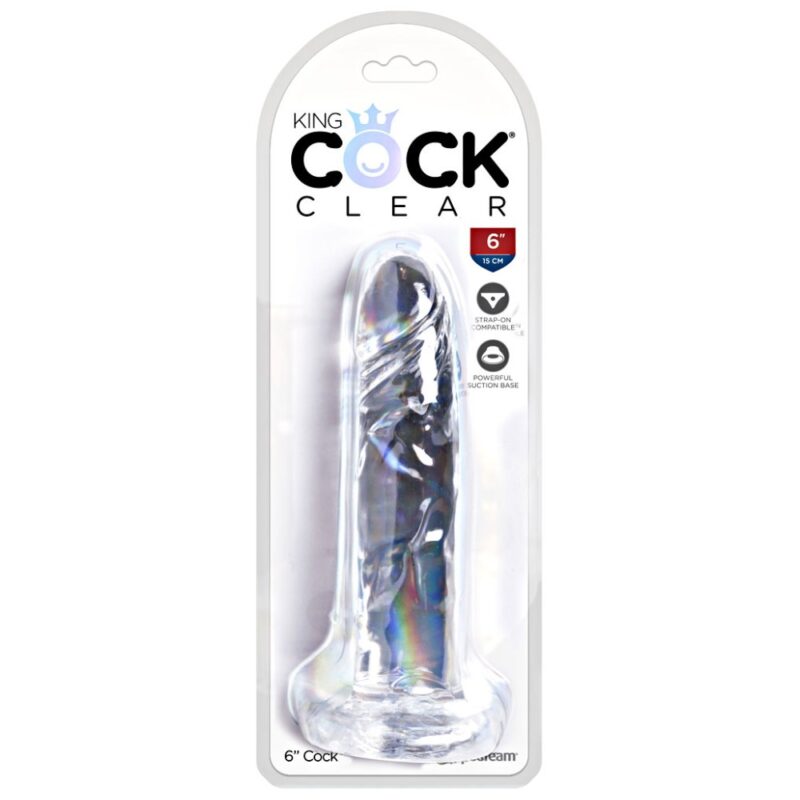 King Cock Clear 6" Cock Dildo Cu Ventuza Culoare Transparent
