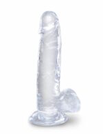 King Cock Clear 7" Cock with Balls - Dildo