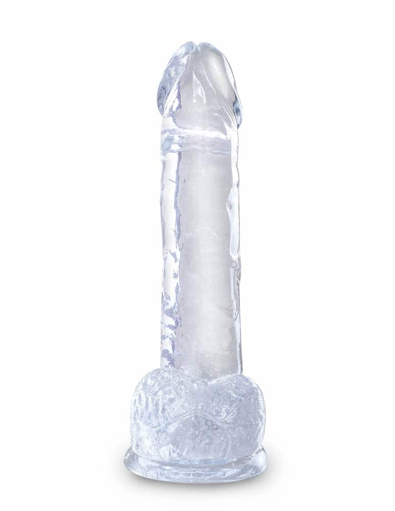 Dildo Cu Testicule King Cock Clear 7" Cock with Balls