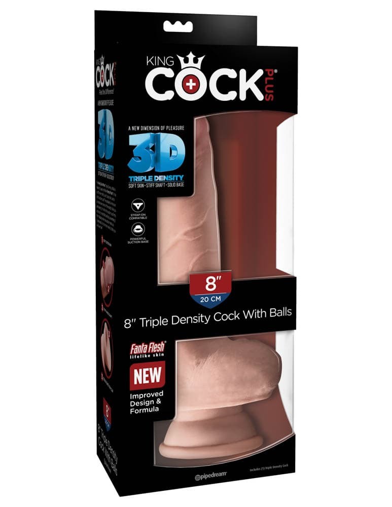 Model King Cock Plus 8" Triple Density Fat Cock with Balls