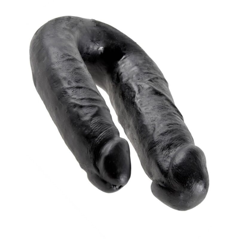 Dildo Pipedream King Cock King Cock  U-Shaped Medium Double Trouble Black
