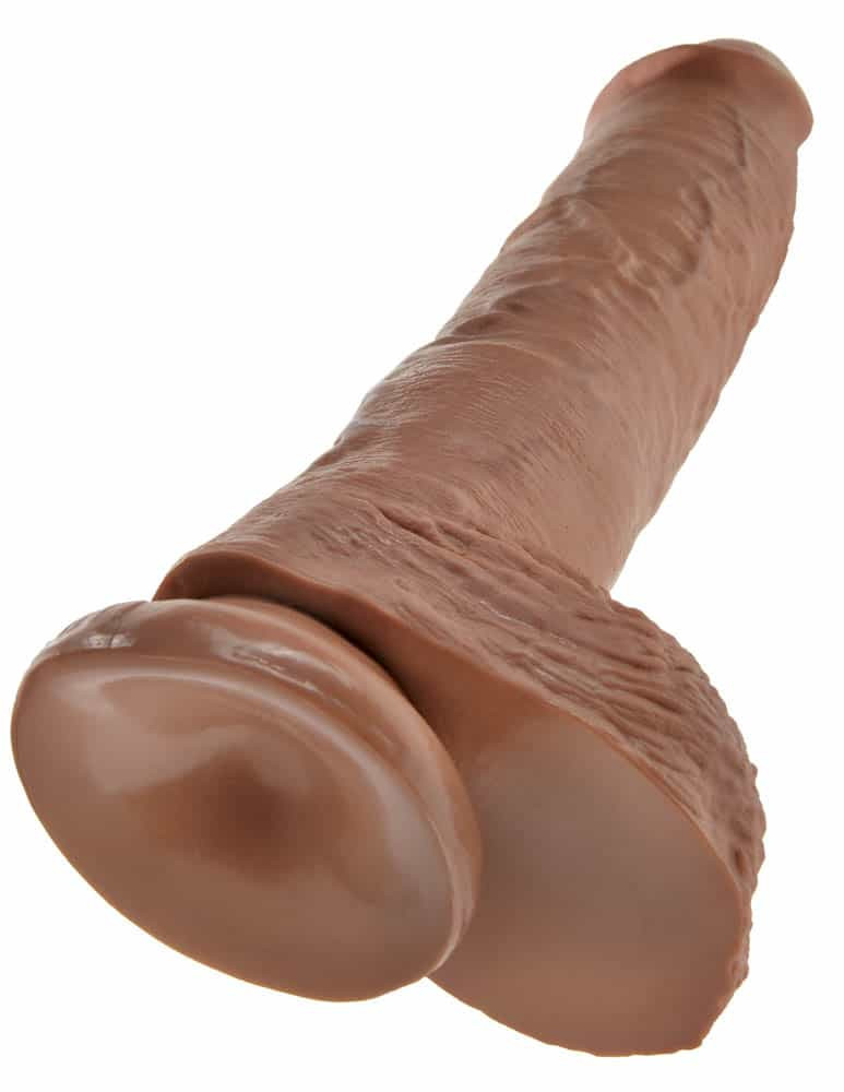 Model King CockÂ 10 inch Cock With Balls Tan