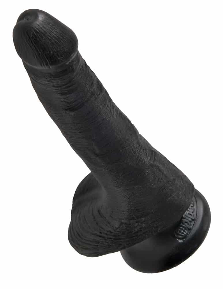 Model King CockÂ 6 inch Cock With Balls Black