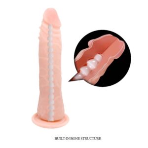 Solid bendable Dong Suction base TPR Material Available Color: Fresh - Dildo