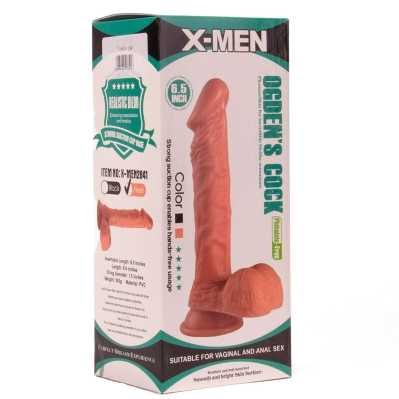 X-MEN Ogden's 6.5 inch Cock Flesh Dildo Cu Testicule Culoare Flesh