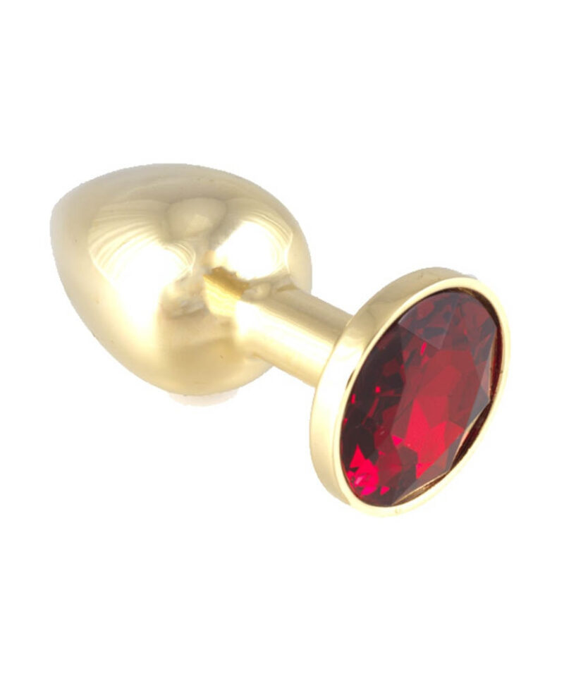 Butt Plug Metal With Crystal Red - Dopuri Anale