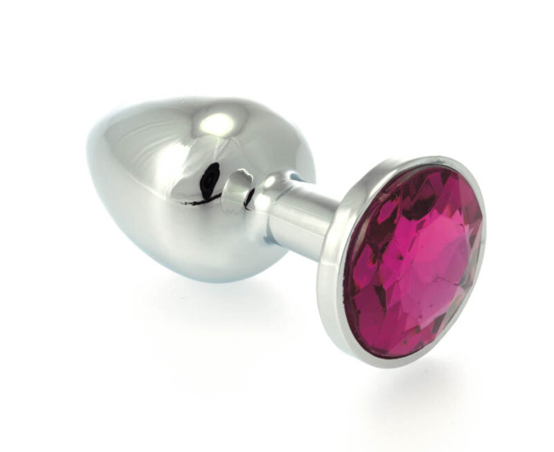 Butt Plug Small Metal With Crystal Red - Dopuri Anale
