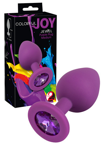 Colorful Joy Jewel Purple Plug - Dopuri Anale