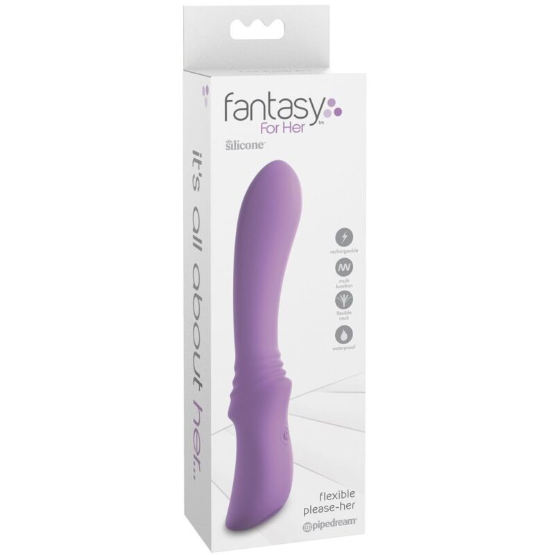 Fantasy For Her Flexible Please-Her - Purple Vibrator Rezistent La Apă Culoare Violet