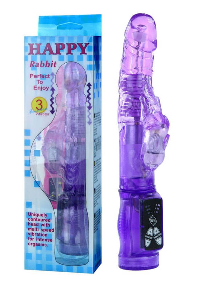 Happy Rabbit Rotation & Wave Vibrator Purple - Vibratoare Rabbit Si Punctul G