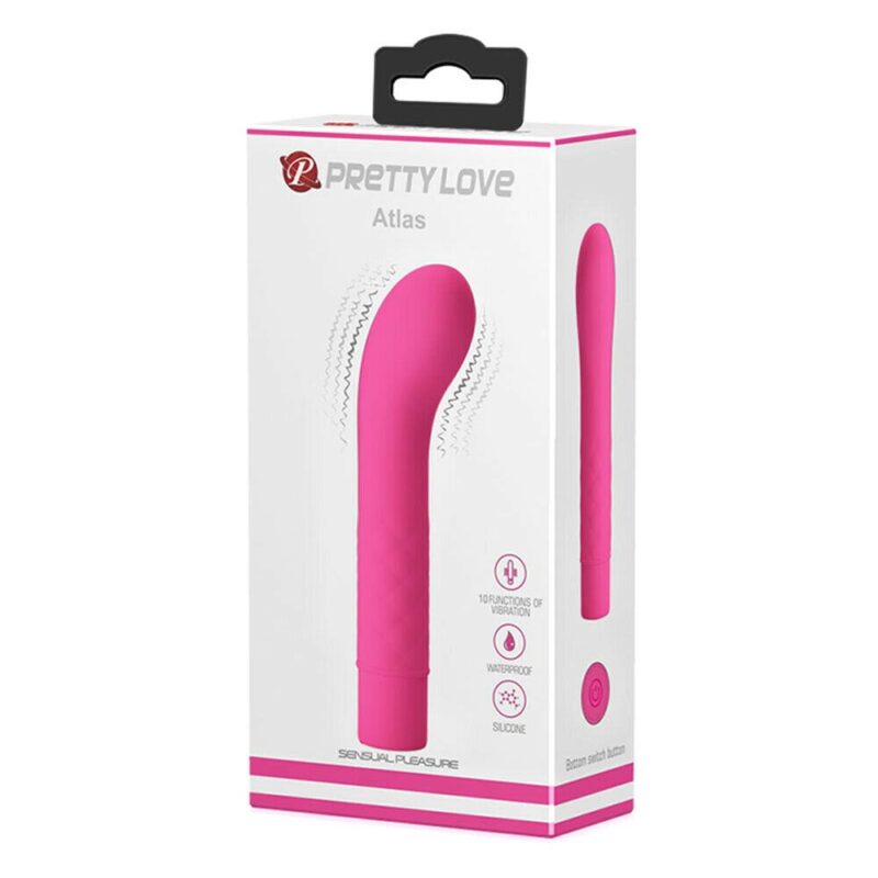 Pretty Love Atlas Pink Vibrator Rezistent La Apă Culoare Roz