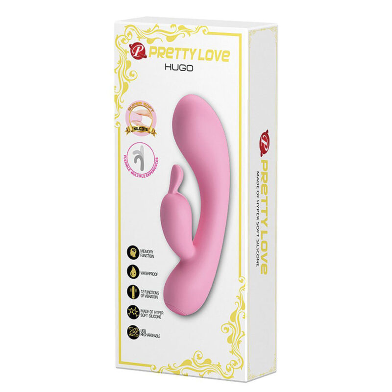 Pretty Love Hugo Pink Vibrator Rezistent La Apă Culoare Roz