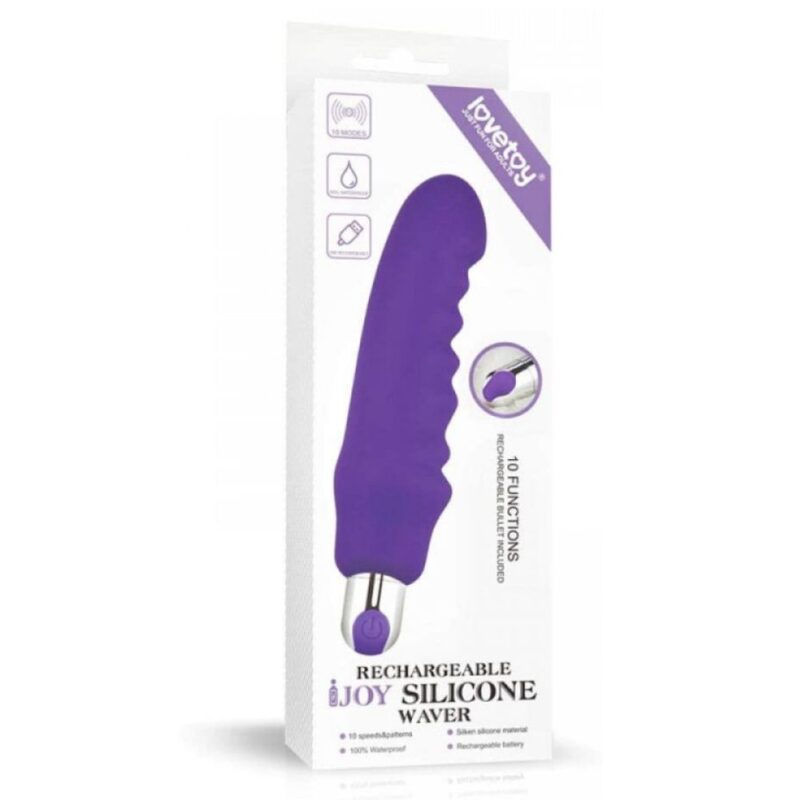 Rechargeable IJOY Silicone Waver Purple Vibrator Rezistent La Apă Culoare Violet