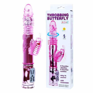 Throbbing Butterfly Vibrator Pink Avantaje