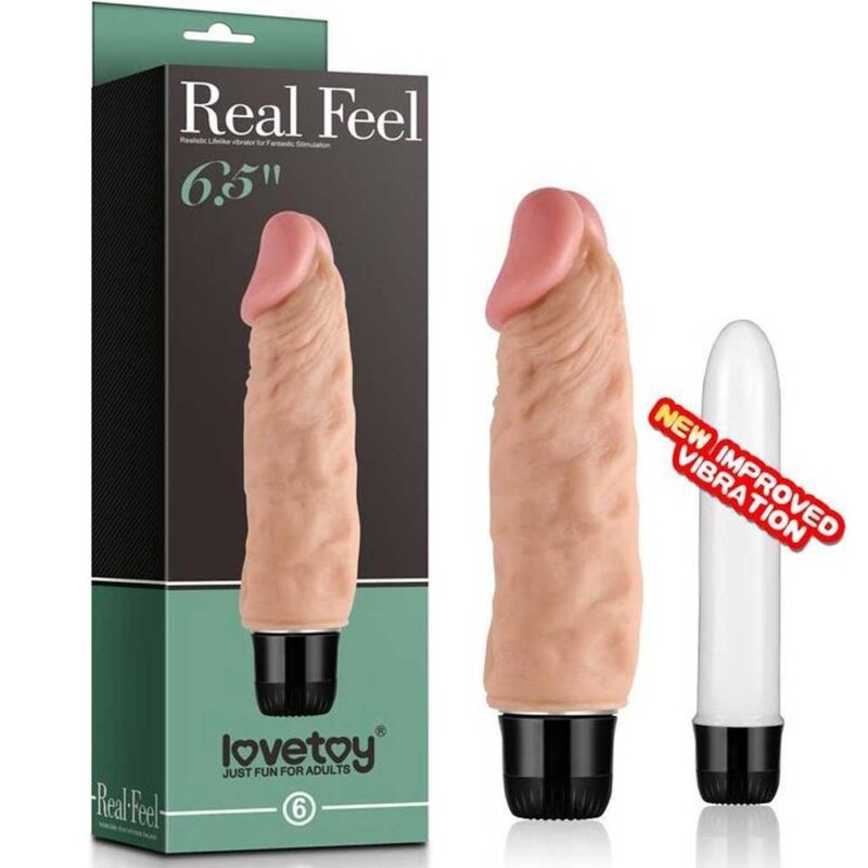 6.5" Real Feel Cyberskin Vibrator  7 Vibrator Rezistent La Apă Culoare Flesh