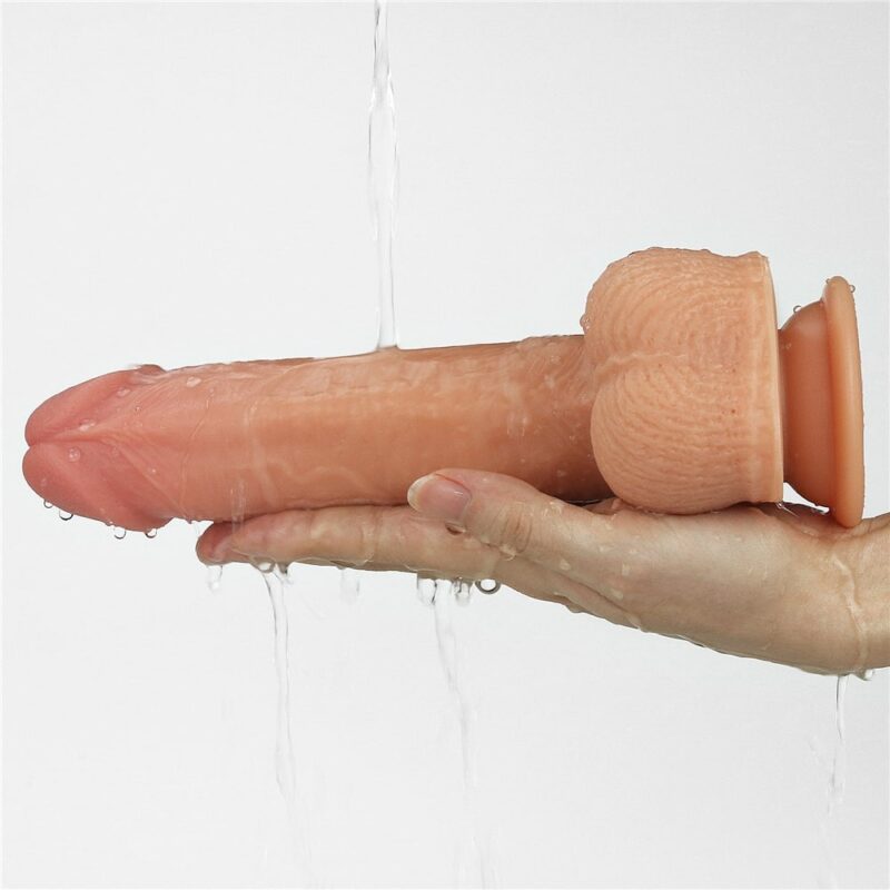 Vibrator Cu Efect De Incalzire 8.5" Dual layered Silicone Rotating Nature Cock Anthony