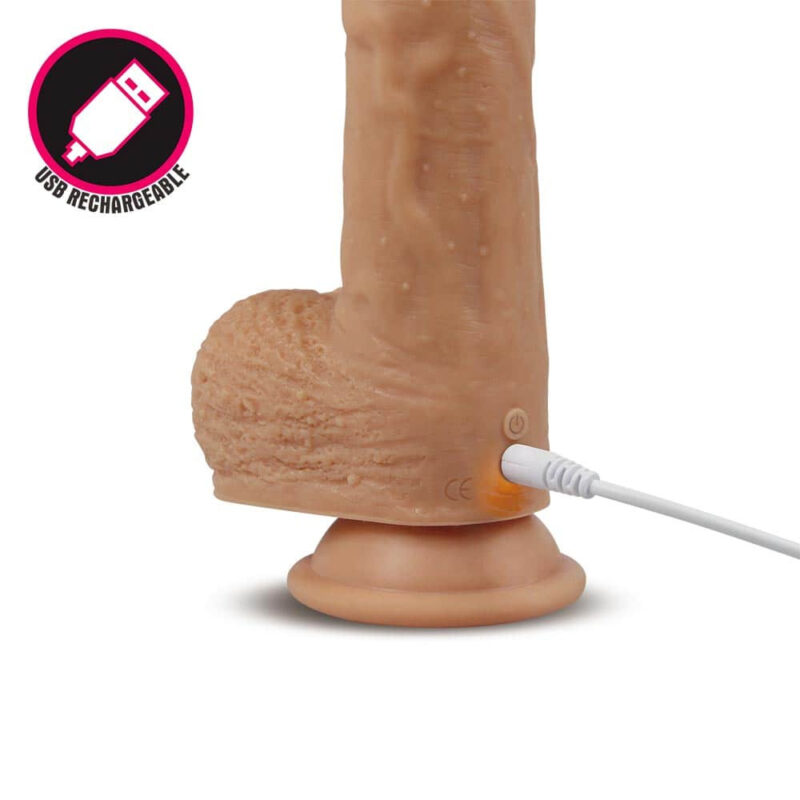 Model Dual layered Silicone Rotating Nature Cock Liam Flesh