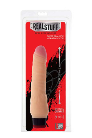 RealStuff 8 inch Vibrator Flesh 1 - Vibratoare Realistice