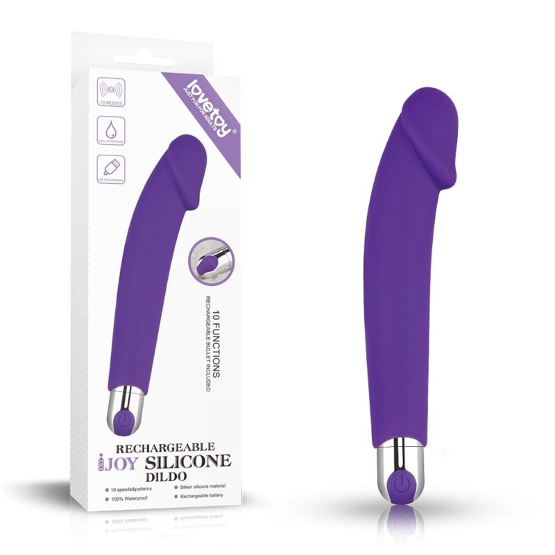 Rechargeable IJOY Silicone Dildo Purple Vibrator Rezistent La Apă Culoare Violet