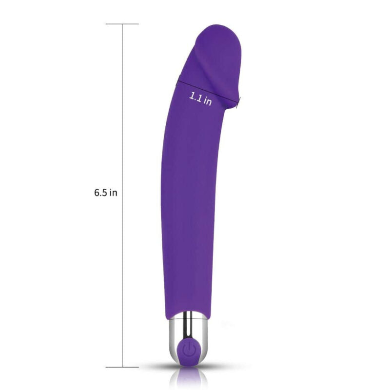 Rechargeable IJOY Silicone Dildo Purple - Vibratoare Realistice
