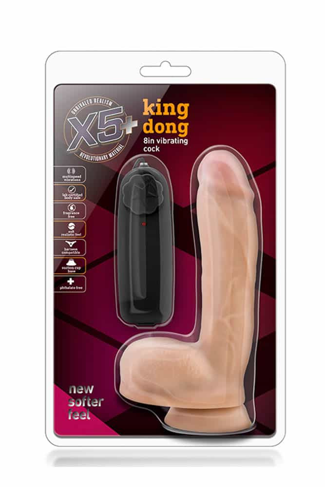 X5 Plus King Dong 8 inch Vibrating Cock - Vibratoare Realistice