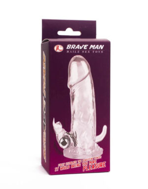Brave Man Penis Sleeve With Bullet Clear 2 Avantaje