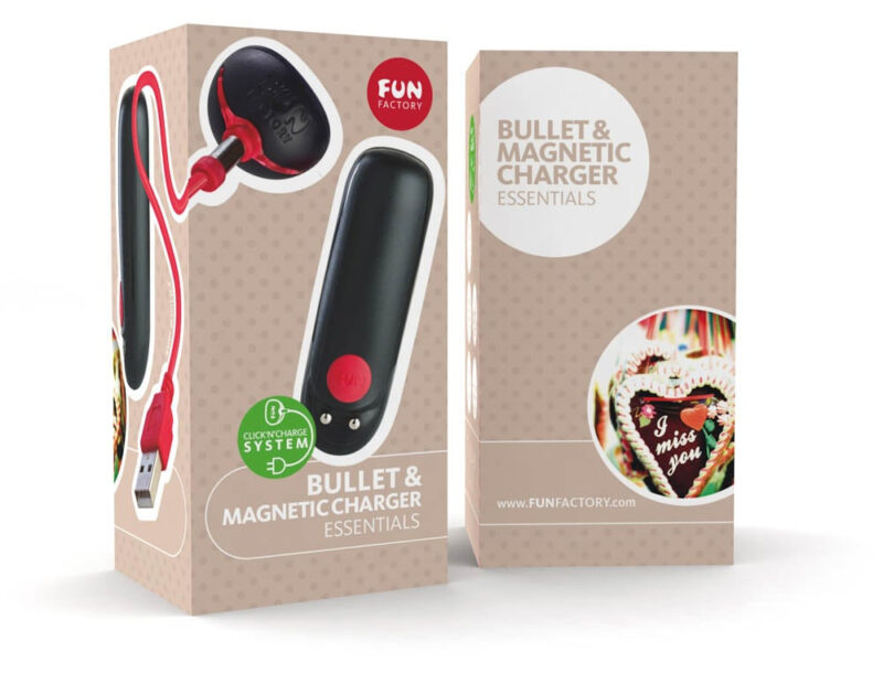 Glonte Vibrator Stimulator Clitoris Bullet & Magnetic Charger black