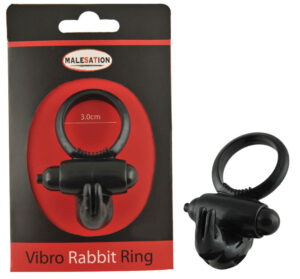Malesation Vibro Rabbit Ring Black Avantaje